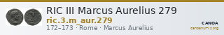 RIC III Marcus Aurelius 279 — CANOA