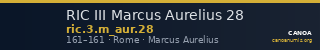 RIC III Marcus Aurelius 28 — CANOA