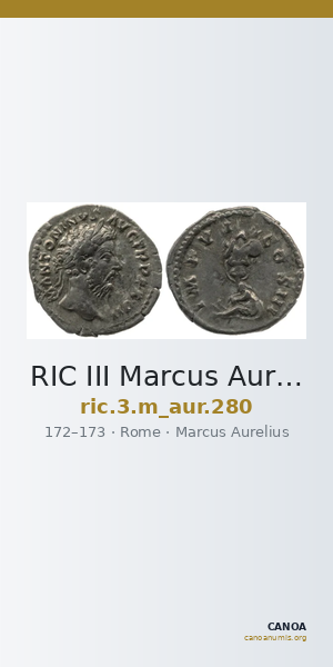 RIC III Marcus Aurelius 280 — CANOA