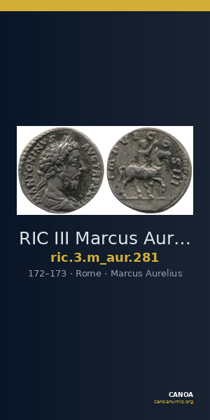 RIC III Marcus Aurelius 281 — CANOA