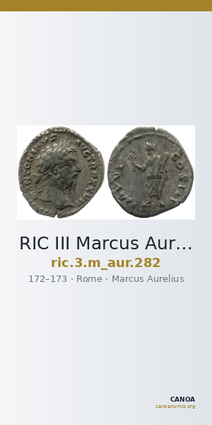 RIC III Marcus Aurelius 282 — CANOA