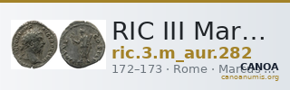 RIC III Marcus Aurelius 282 — CANOA