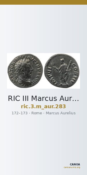 RIC III Marcus Aurelius 283 — CANOA