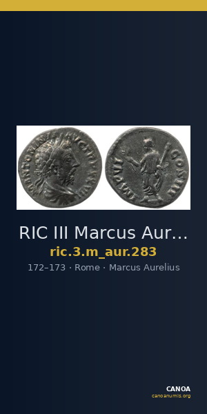 RIC III Marcus Aurelius 283 — CANOA