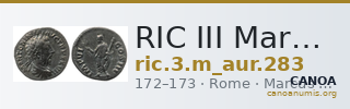 RIC III Marcus Aurelius 283 — CANOA