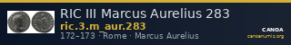 RIC III Marcus Aurelius 283 — CANOA