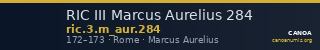 RIC III Marcus Aurelius 284 — CANOA