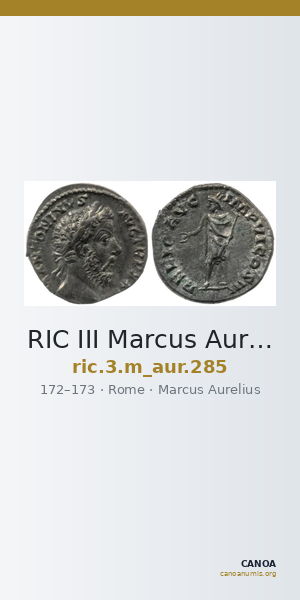 RIC III Marcus Aurelius 285 — CANOA