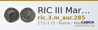 RIC III Marcus Aurelius 285 — CANOA