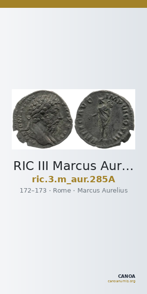 RIC III Marcus Aurelius 285A — CANOA