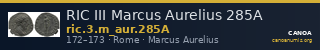RIC III Marcus Aurelius 285A — CANOA