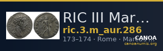 RIC III Marcus Aurelius 286 — CANOA