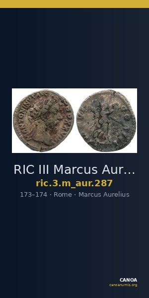 RIC III Marcus Aurelius 287 — CANOA