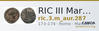 RIC III Marcus Aurelius 287 — CANOA