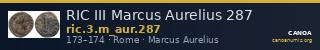 RIC III Marcus Aurelius 287 — CANOA