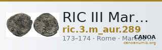 RIC III Marcus Aurelius 289 — CANOA