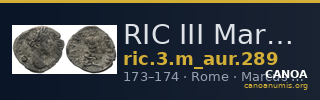 RIC III Marcus Aurelius 289 — CANOA