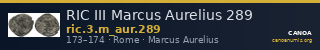 RIC III Marcus Aurelius 289 — CANOA