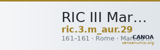 RIC III Marcus Aurelius 29 — CANOA