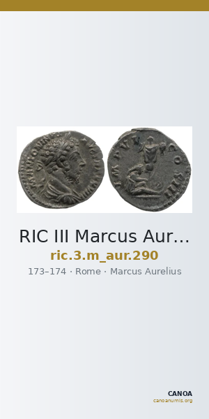 RIC III Marcus Aurelius 290 — CANOA