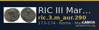 RIC III Marcus Aurelius 290 — CANOA