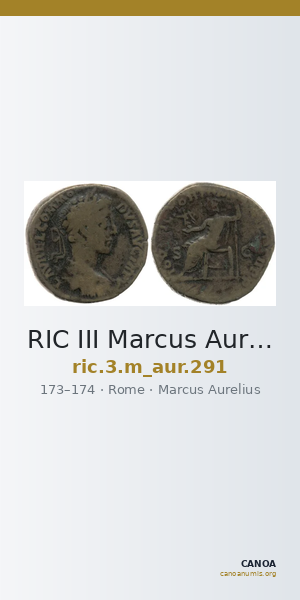 RIC III Marcus Aurelius 291 — CANOA
