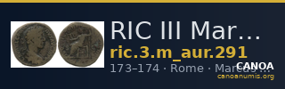 RIC III Marcus Aurelius 291 — CANOA