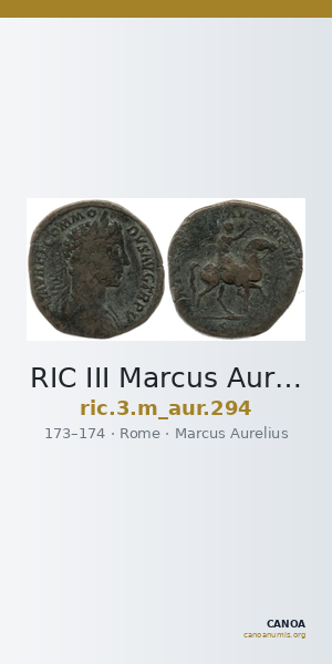 RIC III Marcus Aurelius 294 — CANOA