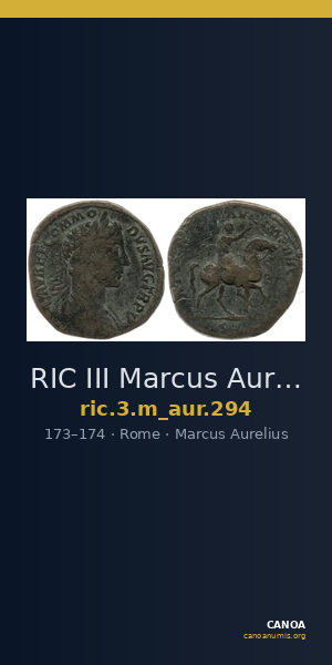 RIC III Marcus Aurelius 294 — CANOA