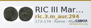 RIC III Marcus Aurelius 294 — CANOA