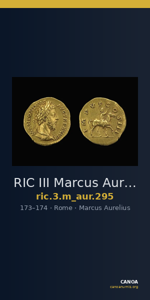RIC III Marcus Aurelius 295 — CANOA