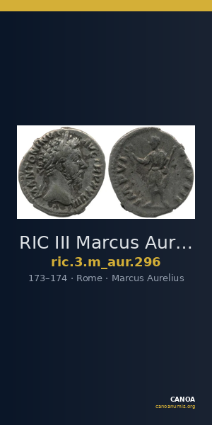 RIC III Marcus Aurelius 296 — CANOA