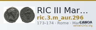 RIC III Marcus Aurelius 296 — CANOA
