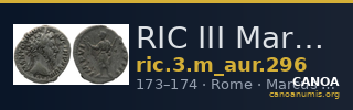 RIC III Marcus Aurelius 296 — CANOA
