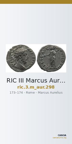 RIC III Marcus Aurelius 298 — CANOA