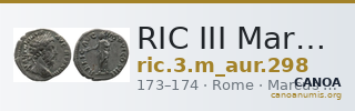RIC III Marcus Aurelius 298 — CANOA