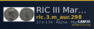 RIC III Marcus Aurelius 298 — CANOA