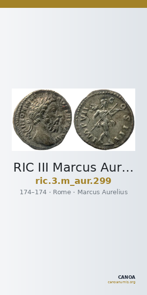 RIC III Marcus Aurelius 299 — CANOA