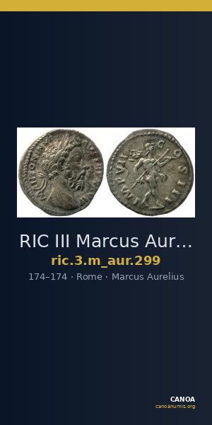 RIC III Marcus Aurelius 299 — CANOA