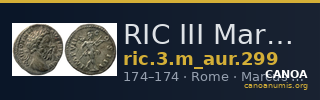 RIC III Marcus Aurelius 299 — CANOA