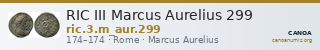 RIC III Marcus Aurelius 299 — CANOA