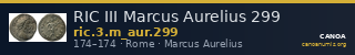 RIC III Marcus Aurelius 299 — CANOA