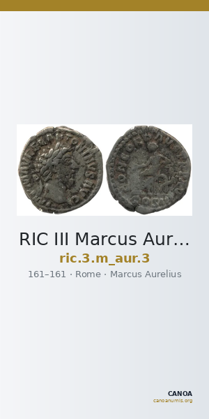 RIC III Marcus Aurelius 3 — CANOA