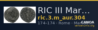 RIC III Marcus Aurelius 304 — CANOA