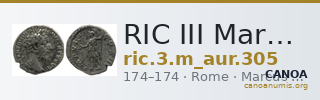 RIC III Marcus Aurelius 305 — CANOA