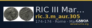 RIC III Marcus Aurelius 305 — CANOA