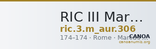 RIC III Marcus Aurelius 306 — CANOA
