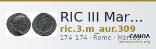 RIC III Marcus Aurelius 309 — CANOA
