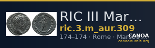 RIC III Marcus Aurelius 309 — CANOA