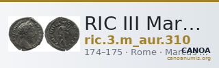 RIC III Marcus Aurelius 310 — CANOA